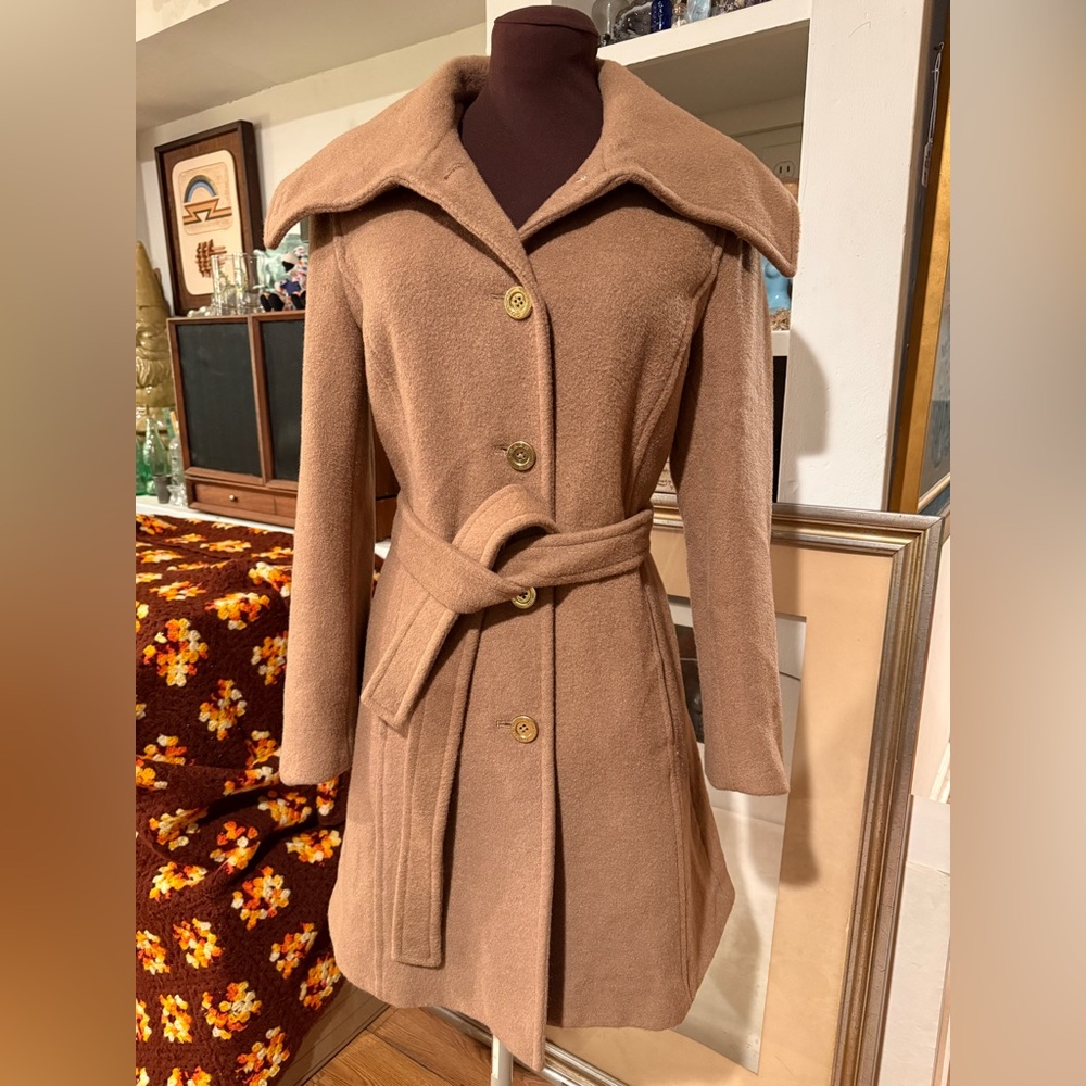 ***SOLD*** Coach Camel Trench Coat with Belted Waist